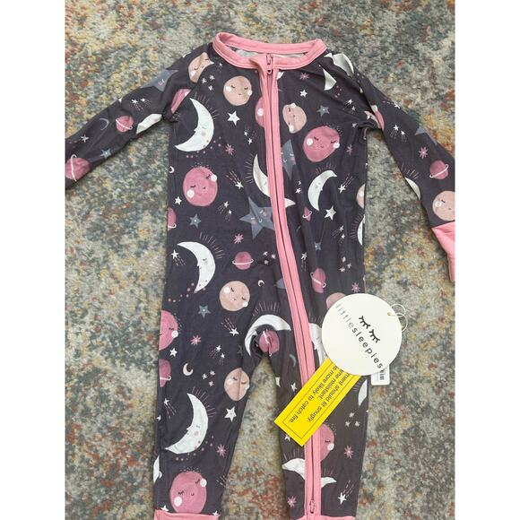 NWT Little Sleepies , to the moon and back pink size 3-6 months - Picture 2 of 4